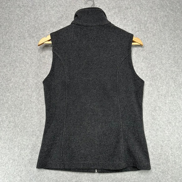 Columbia Women's Fleece Vest Charcoal Gray Full Zip Mock Neck Size S - Picture 3 of 8